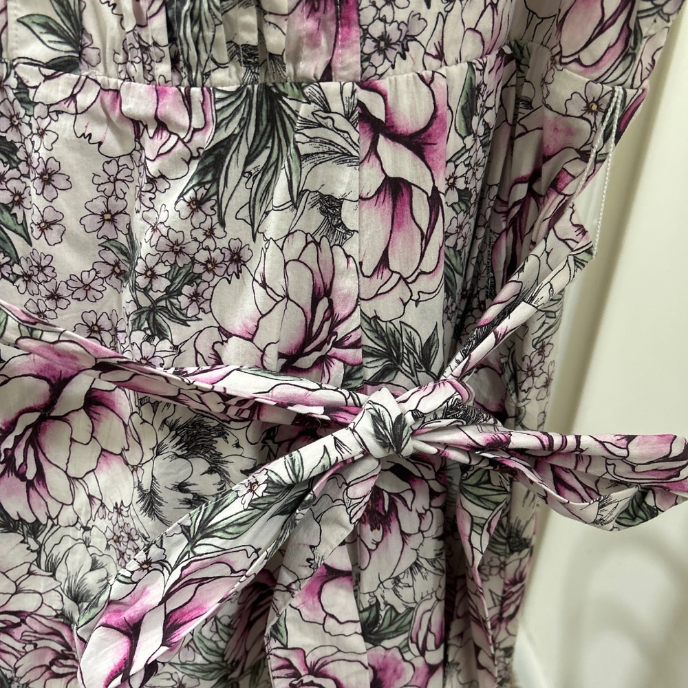 Pink and White Floral Dress Size 2 - Picture 3 of 3